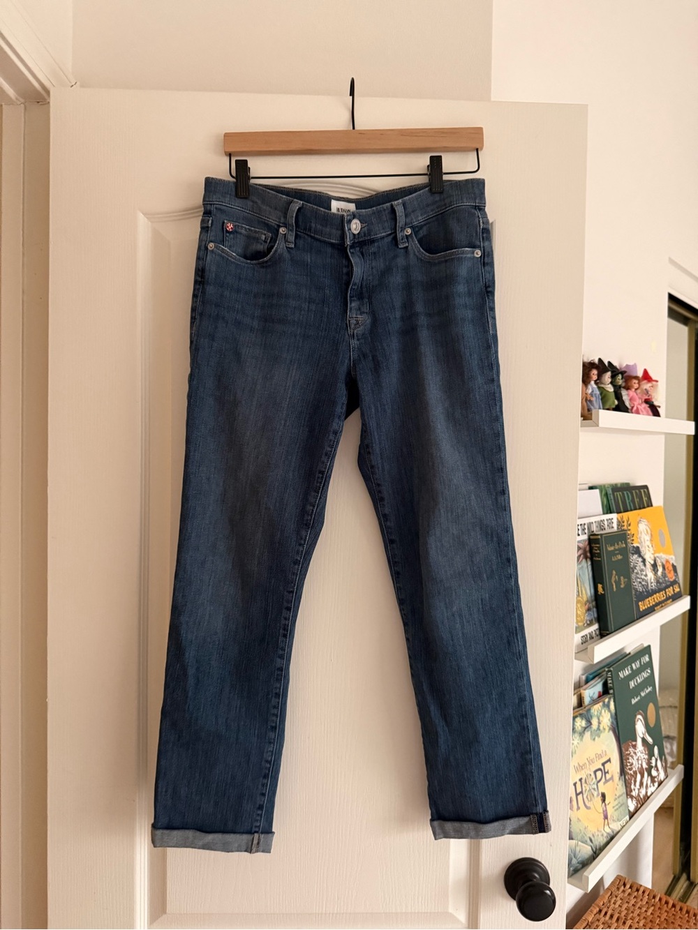 Hudson Jeans Women’s Straight Dark Blue Cropped Ankle